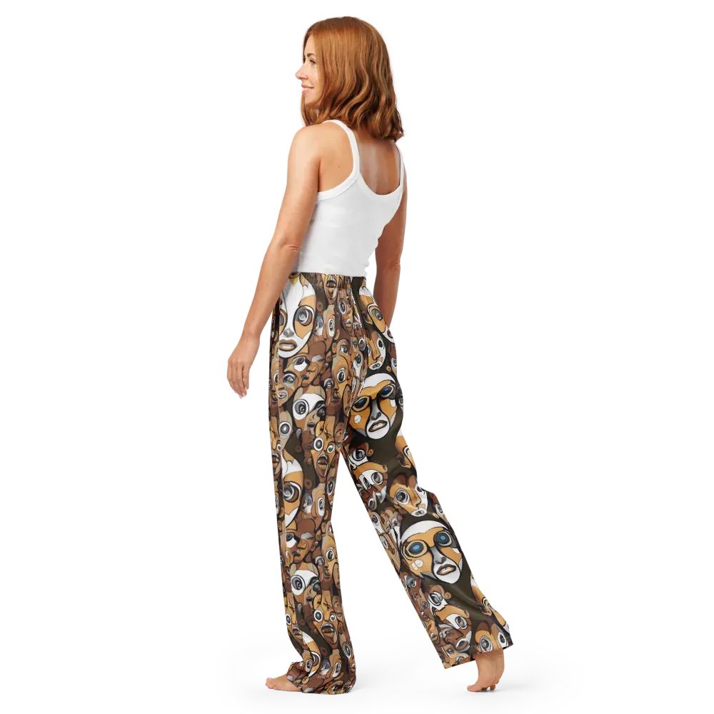 Many-eyed Masquerade on Women's Pajama Pants — Back