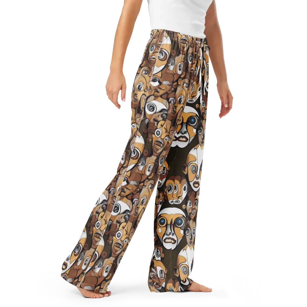 Many-eyed Masquerade on Women's Pajama Pants — Right Front