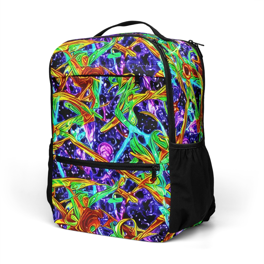 Neon Jungle Orbit on Utility Backpack — Left Front