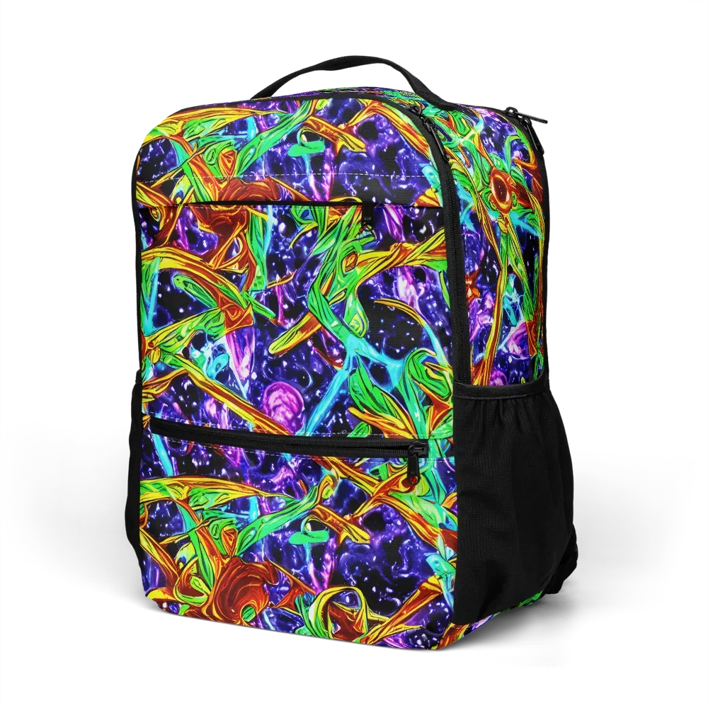 Neon Jungle Orbit on Utility Backpack — Left Front