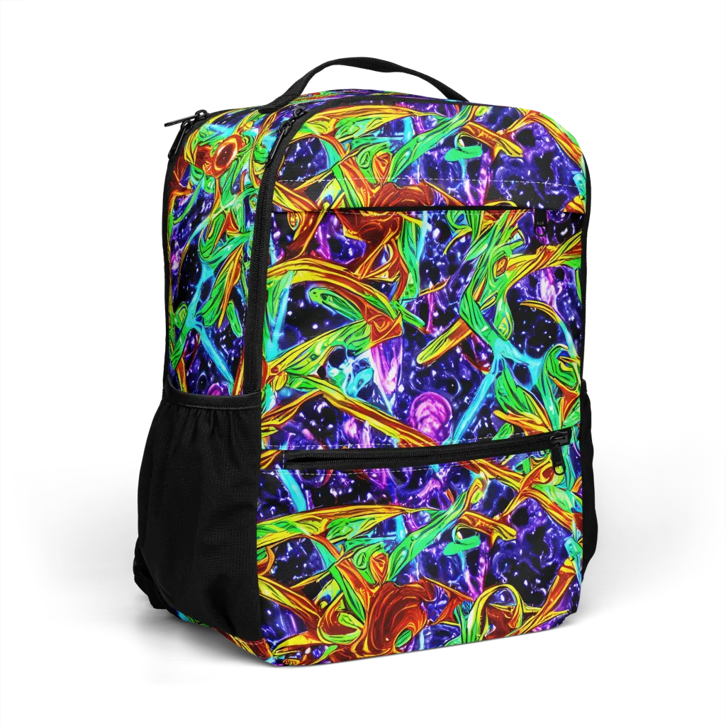Neon Jungle Orbit on Utility Backpack — Right Front