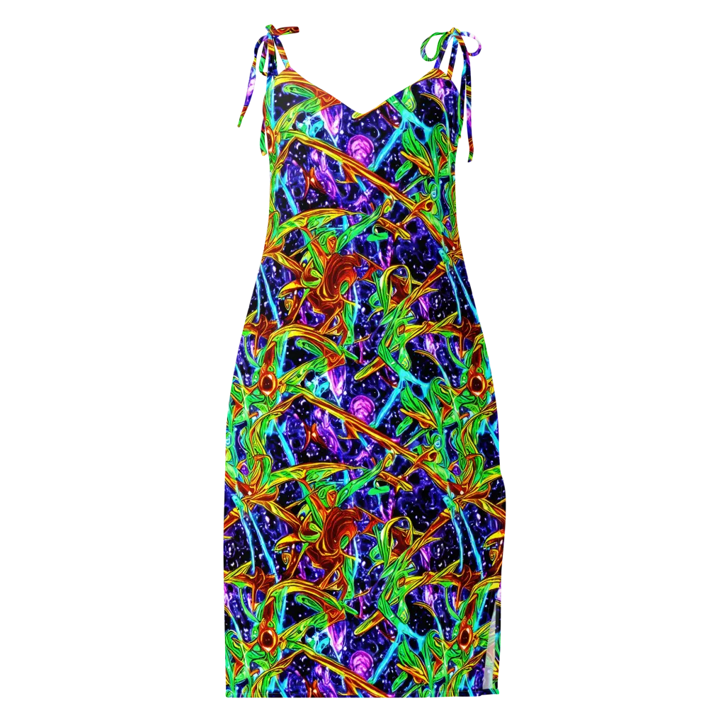 Neon Jungle Orbit on Slip Dress — Front