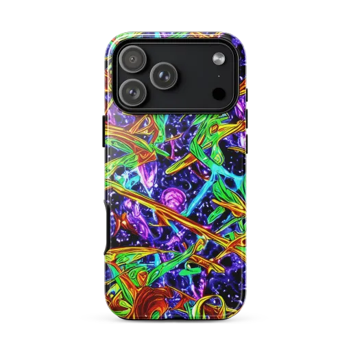 Neon Jungle Orbit on a Tough Case for iPhone®