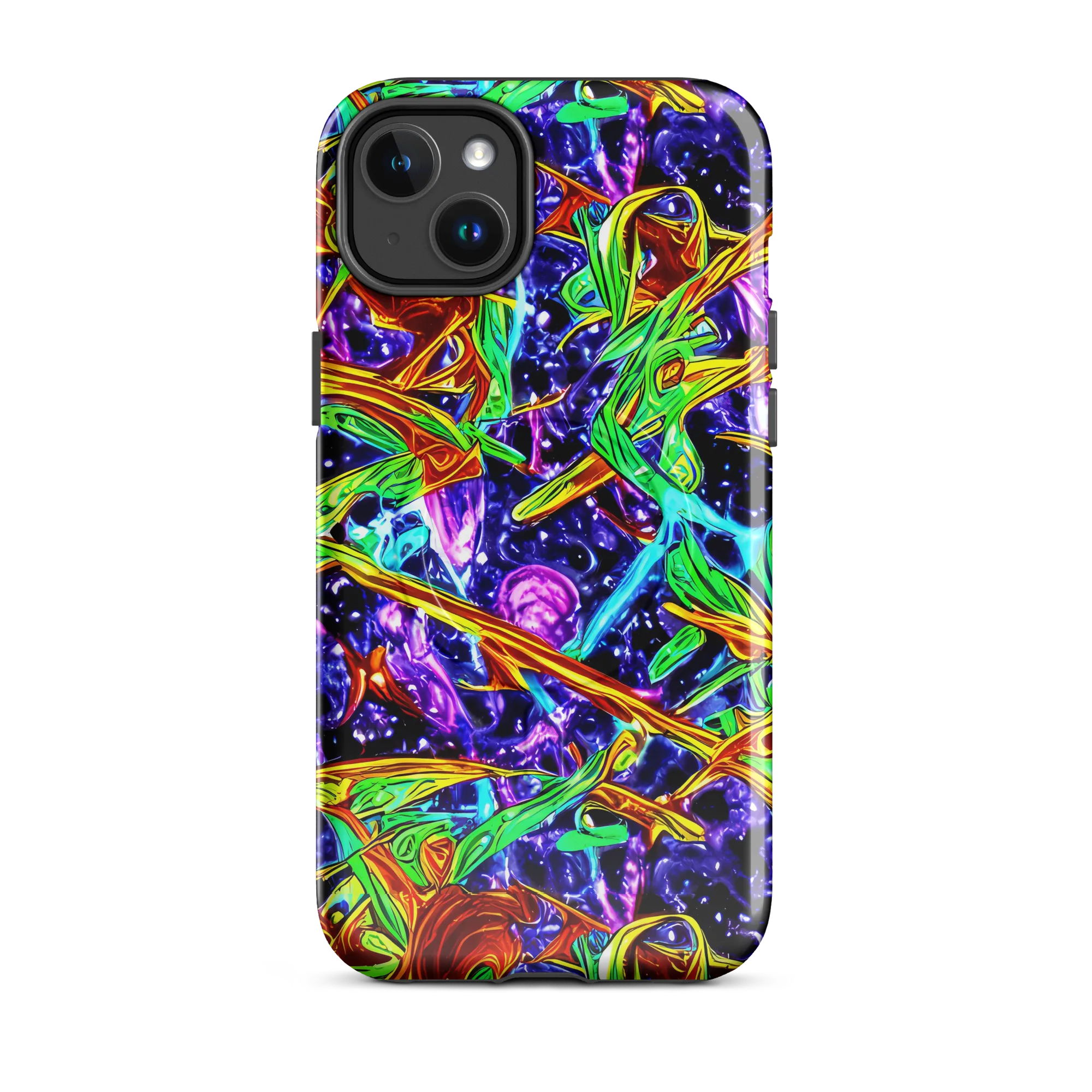 Neon Jungle Orbit on MagSafe Tough Case for iPhone® — Front