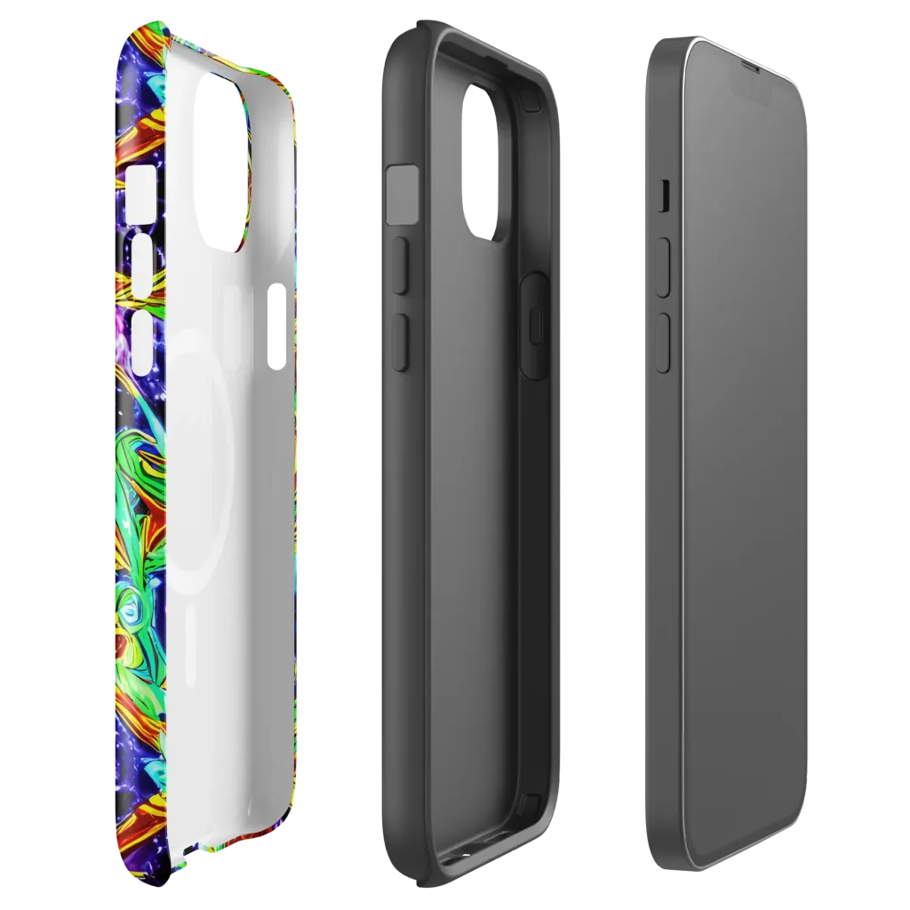 Neon Jungle Orbit on MagSafe Tough Case for iPhone® — Front