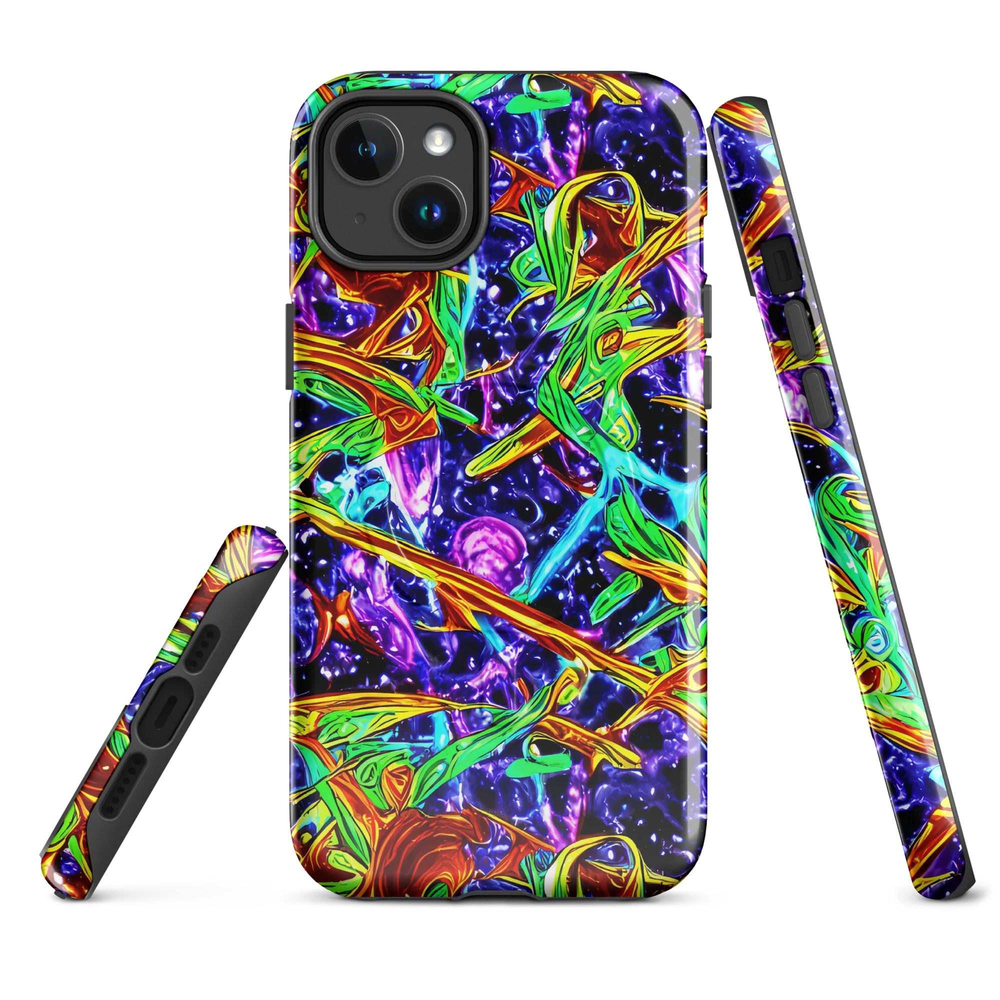 Neon Jungle Orbit on MagSafe Tough Case for iPhone® — Front