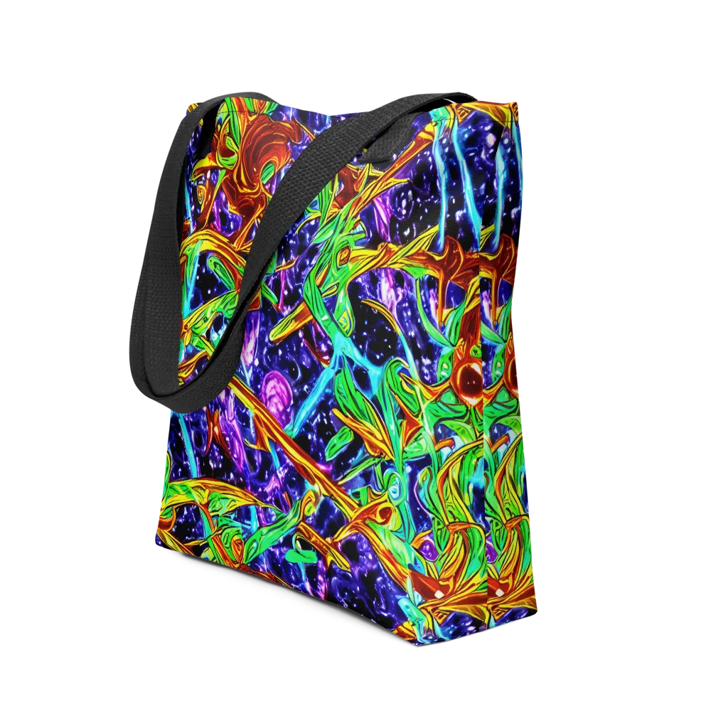 Neon Jungle Orbit on Tote Bag — Front
