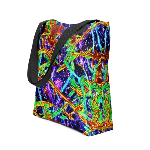 Neon Jungle Orbit on a Tote Bag