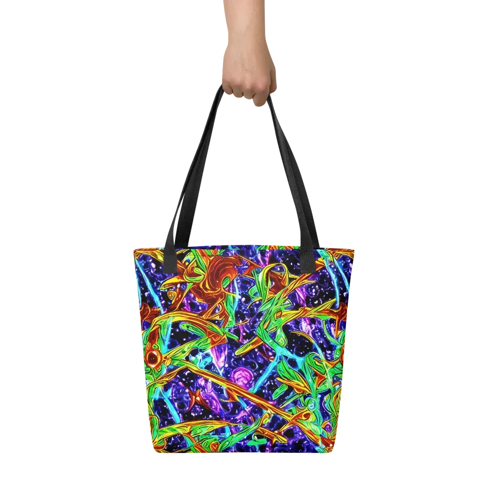 Neon Jungle Orbit on Tote Bag — Front