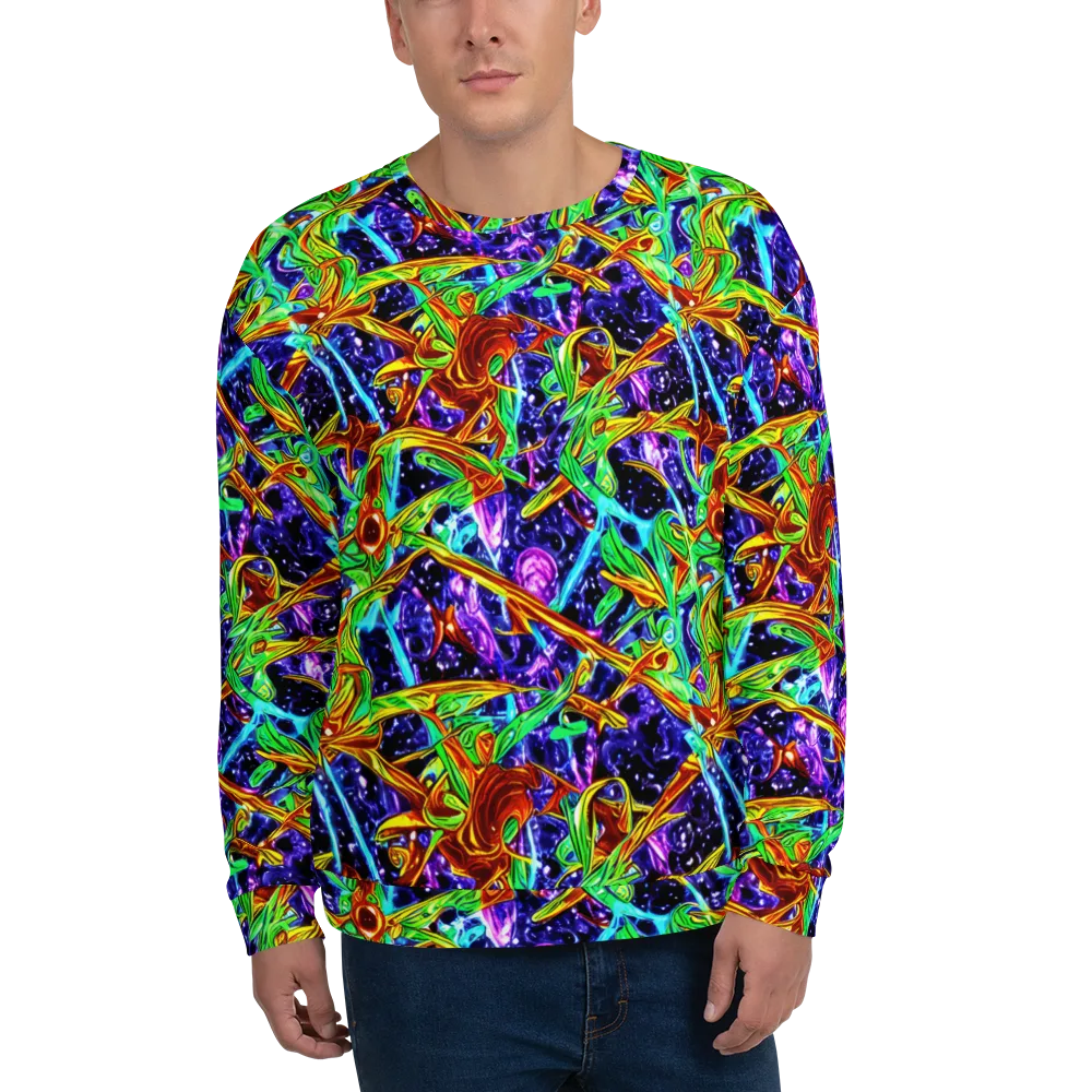 Neon Jungle Orbit on Sweatshirt — Front