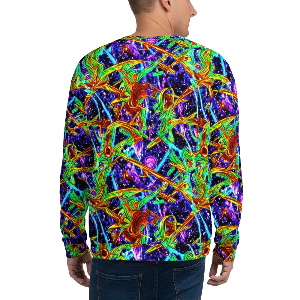 Neon Jungle Orbit on Sweatshirt — Back