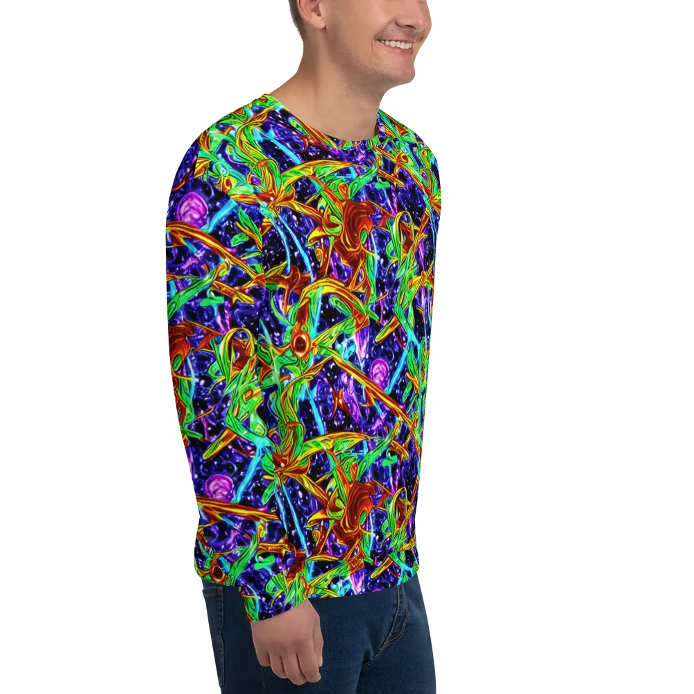 Neon Jungle Orbit on Sweatshirt — Right Front