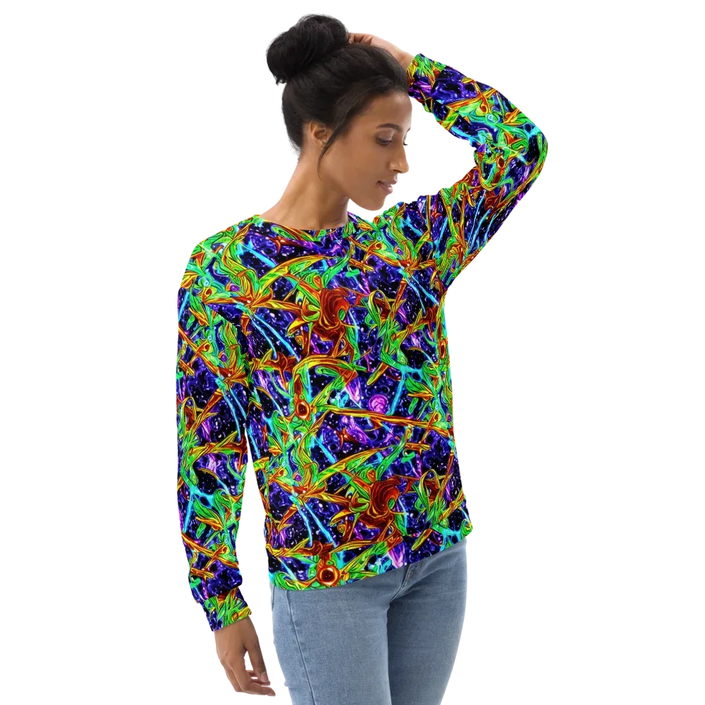 Neon Jungle Orbit on Sweatshirt — Right Front