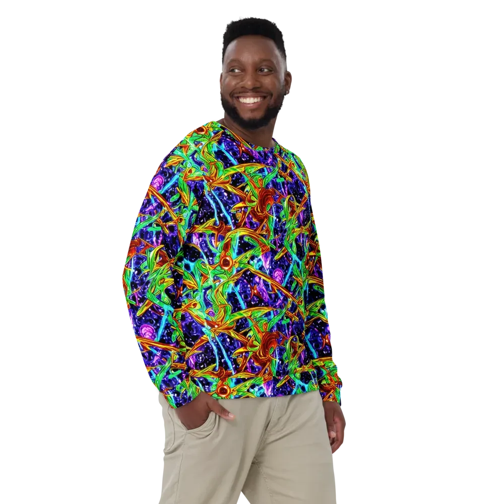 Neon Jungle Orbit on Sweatshirt — Front
