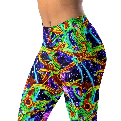 Neon Jungle Orbit on a Leggings