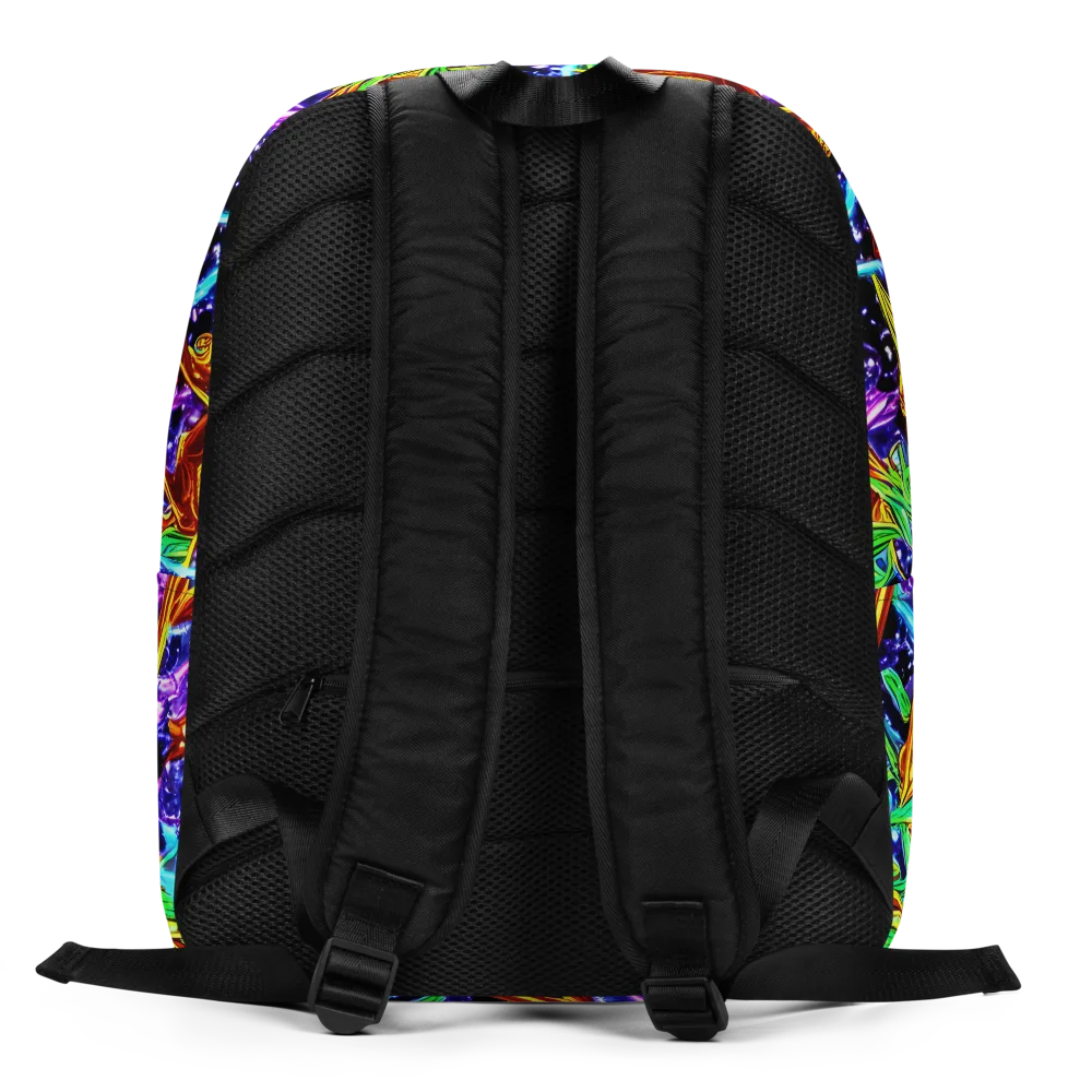 Neon Jungle Orbit on Minimalist Backpack — Back