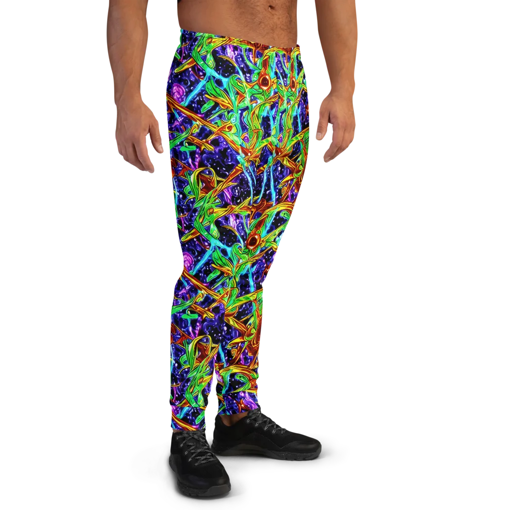 Neon Jungle Orbit on Men's Joggers — Right