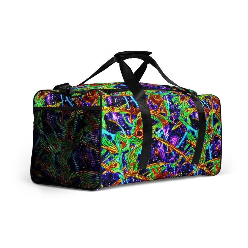 Neon Jungle Orbit on Duffle Bag — Right Front