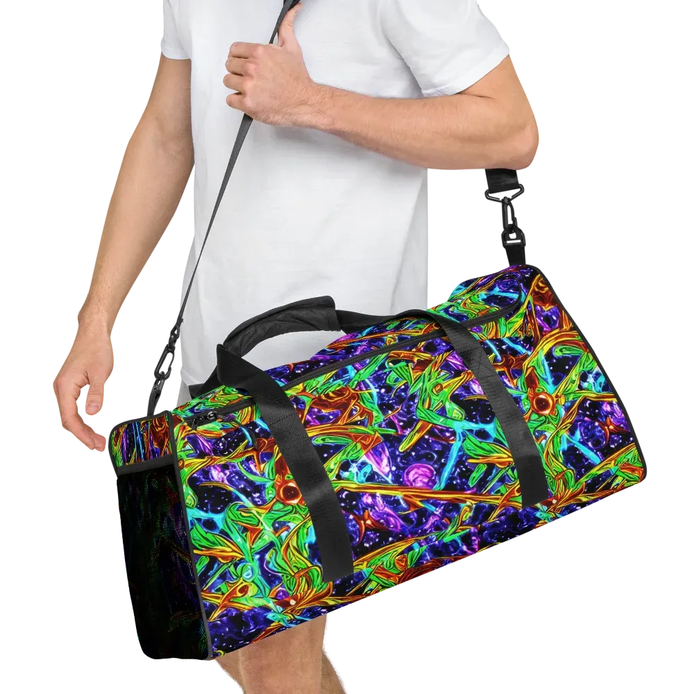 Neon Jungle Orbit on Duffle Bag — Right Front