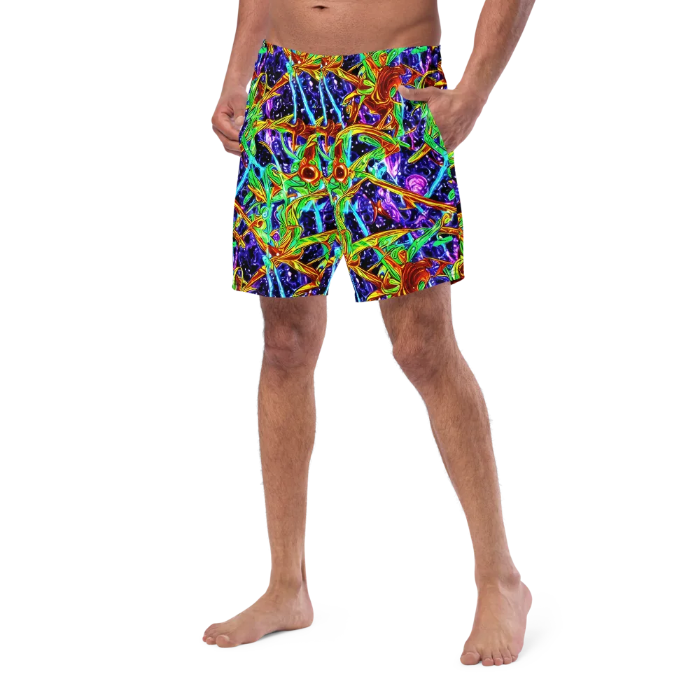 Neon Jungle Orbit on Swim Trunks — Left Front