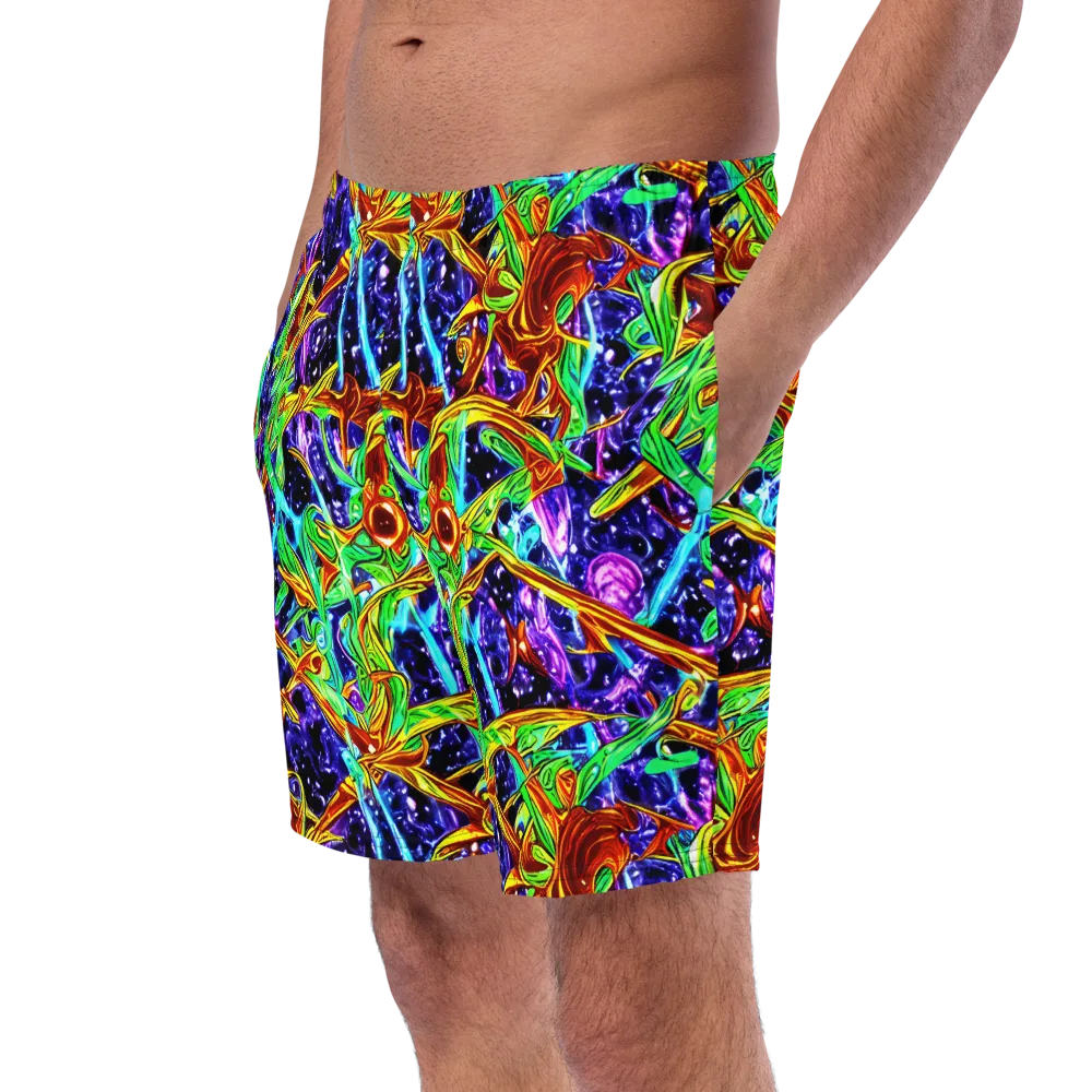 Neon Jungle Orbit on Swim Trunks — Left Front