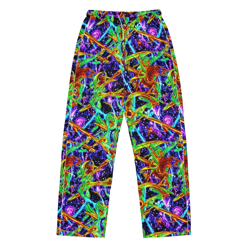 Neon Jungle Orbit on Women's Pajama Pants — Front