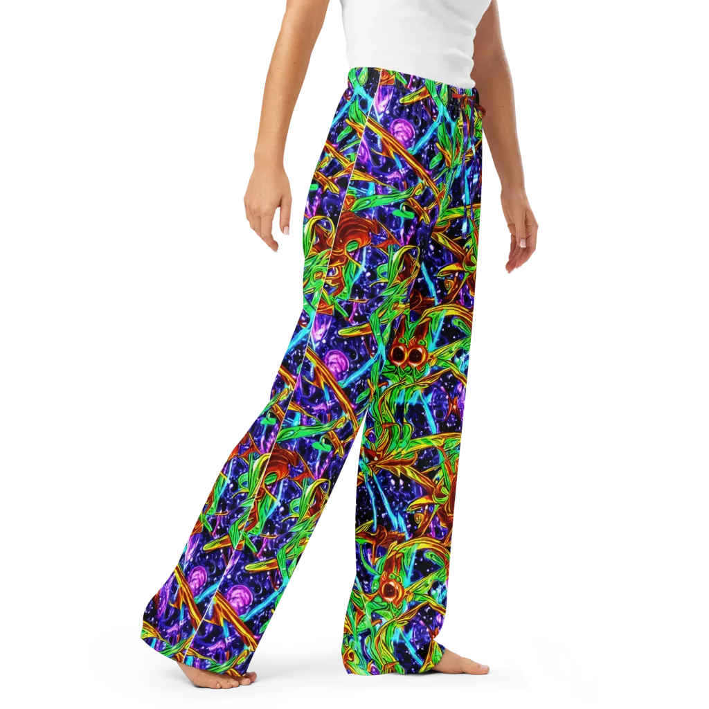 Neon Jungle Orbit on Women's Pajama Pants — Right Front