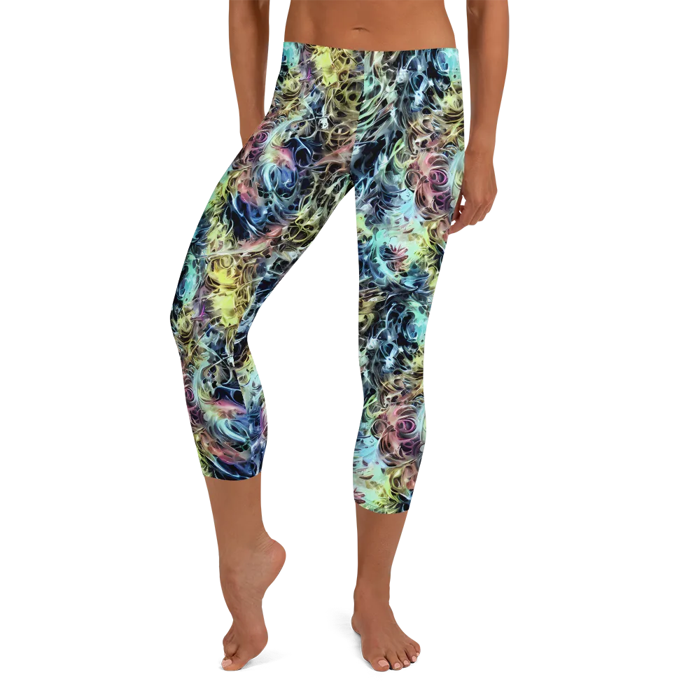 Chromatic Tempest on Capri Leggings — Front
