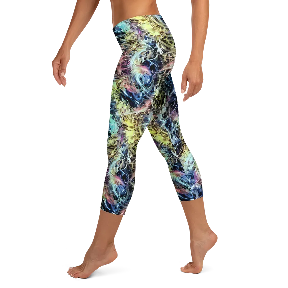 Chromatic Tempest on Capri Leggings — Left