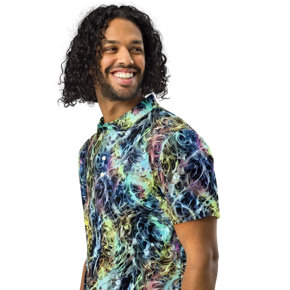 Chromatic Tempest on Men's Slim Fit Polo Shirt — Left Front