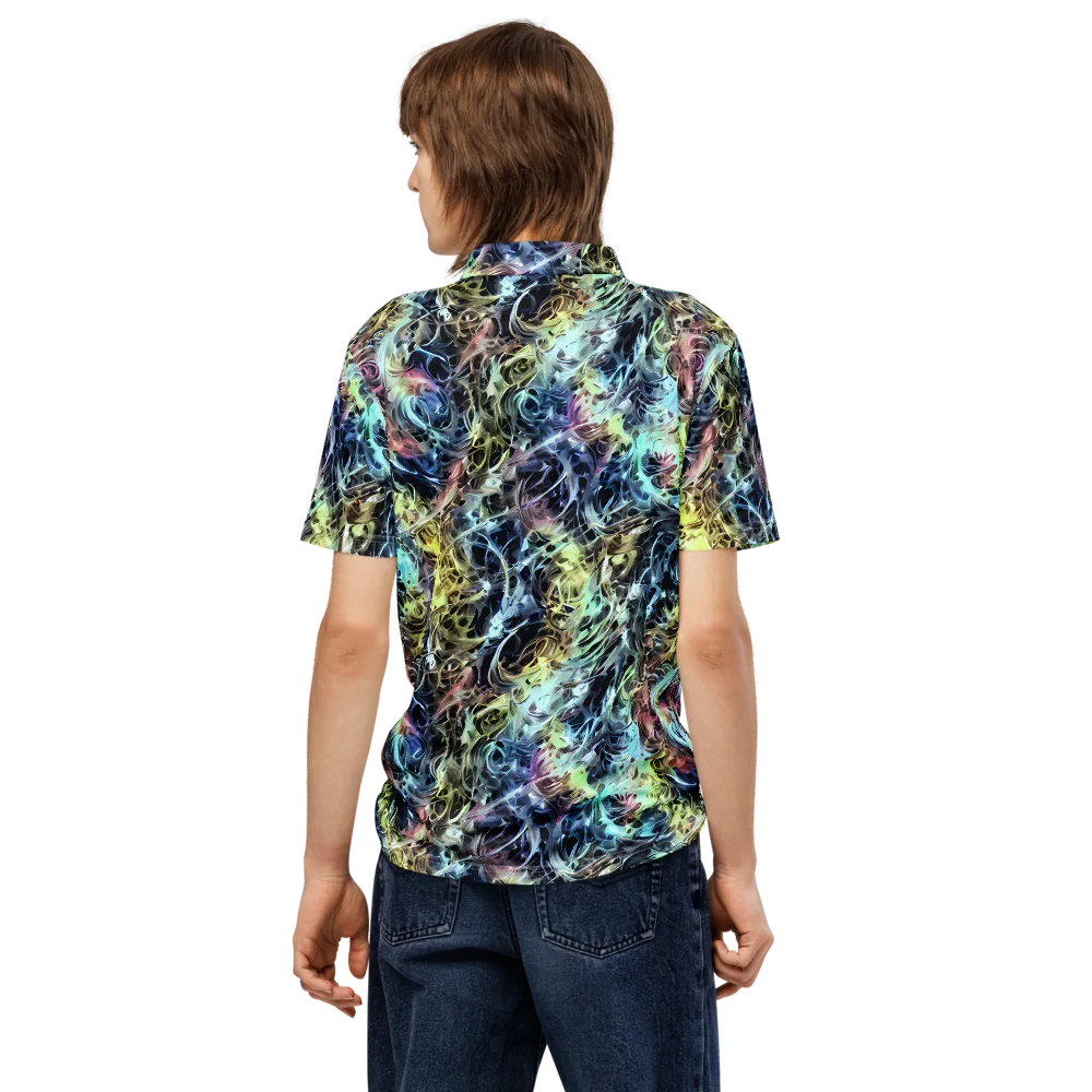 Chromatic Tempest on Men's Slim Fit Polo Shirt — Back