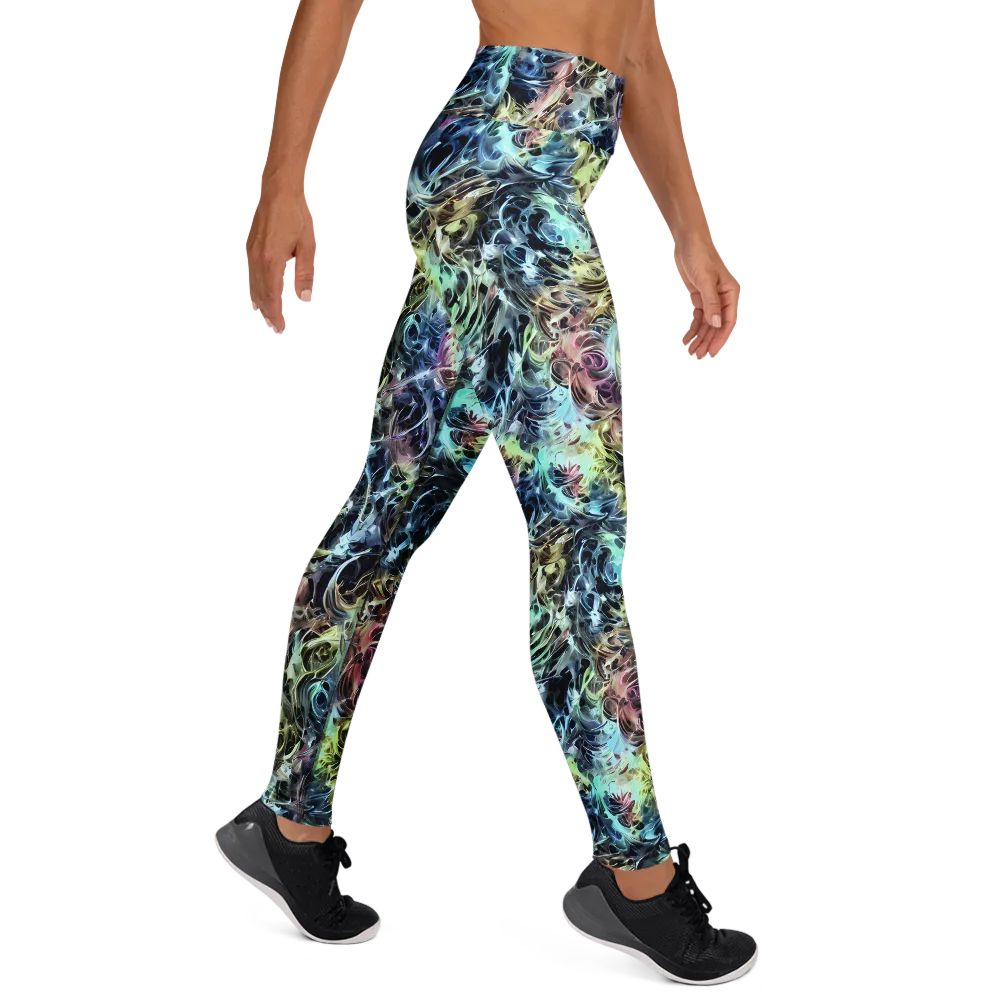 Chromatic Tempest on Yoga Leggings — Right