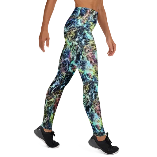 Chromatic Tempest on a Yoga Leggings