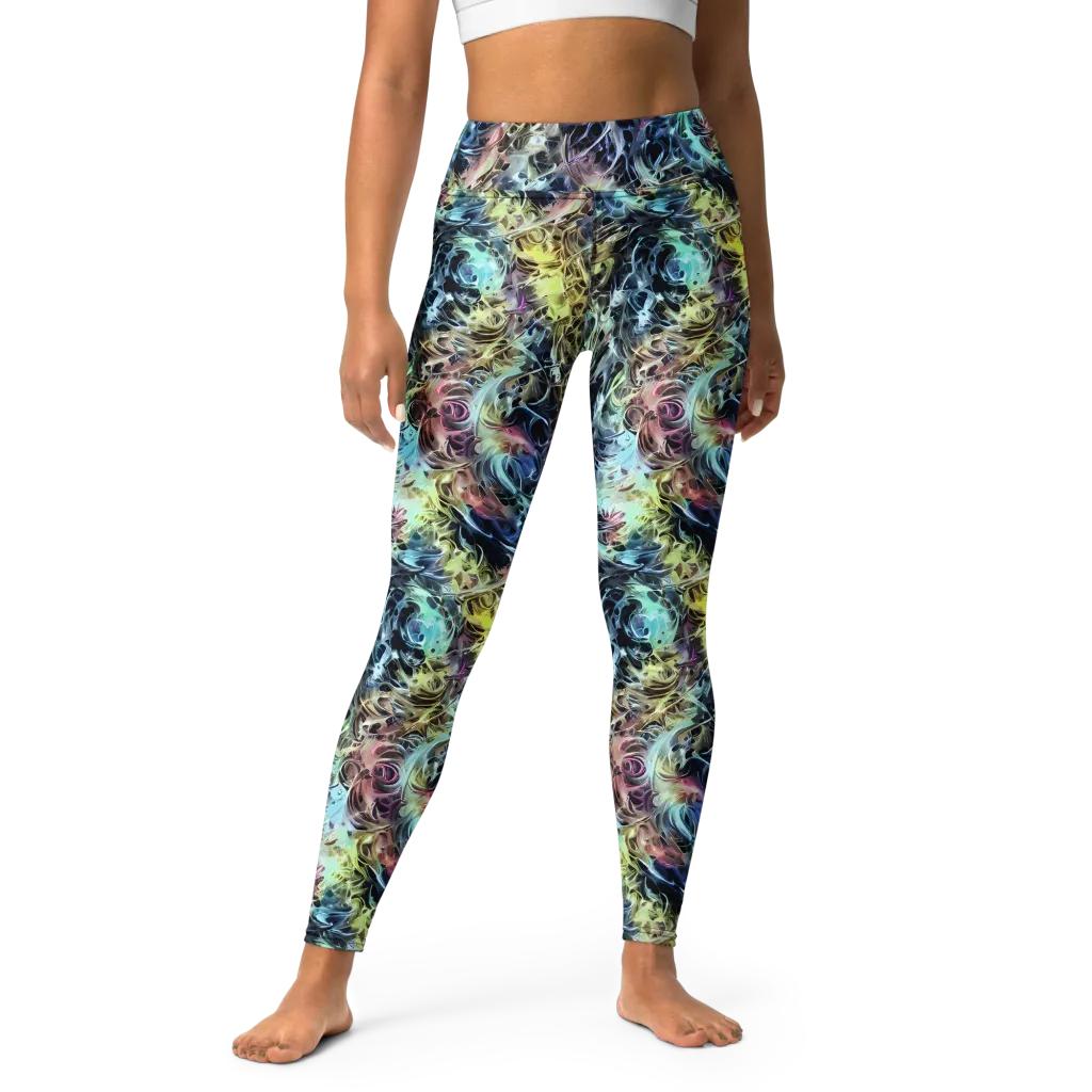 Chromatic Tempest on Yoga Leggings — Front