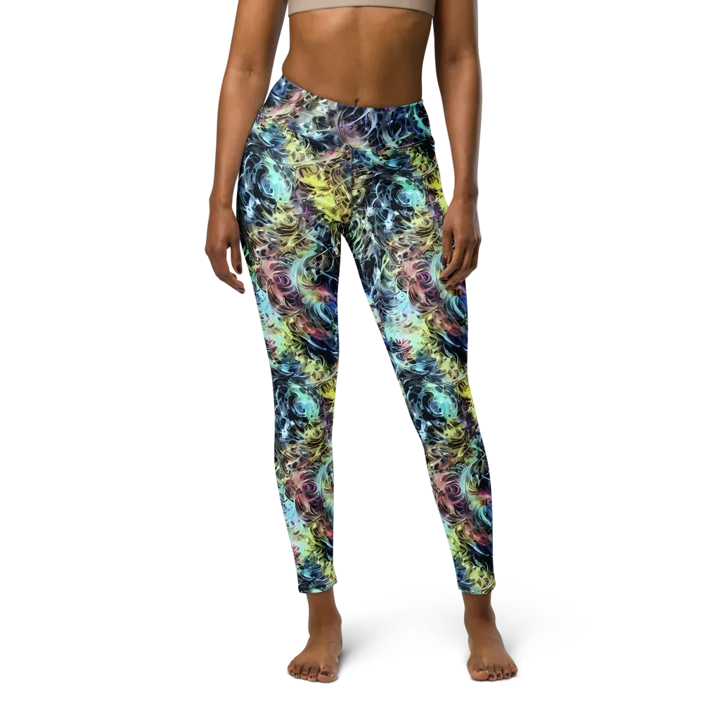 Chromatic Tempest on Yoga Leggings — Front