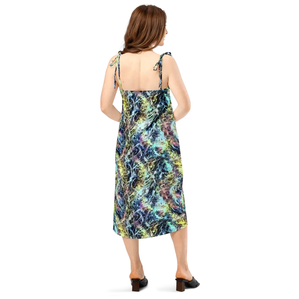 Chromatic Tempest on Slip Dress — Back
