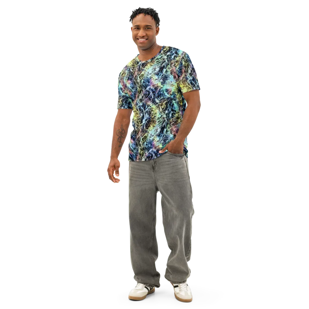 Chromatic Tempest on Men's Cotton Crew Neck T-Shirt — Front