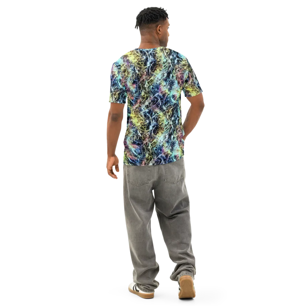 Chromatic Tempest on Men's Cotton Crew Neck T-Shirt — Back
