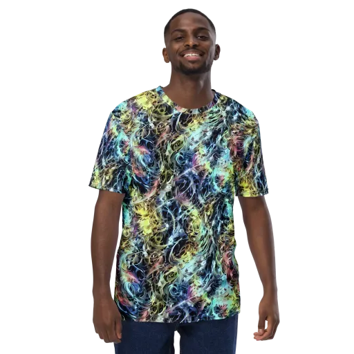 Chromatic Tempest on a Men's Crew Neck T-Shirt