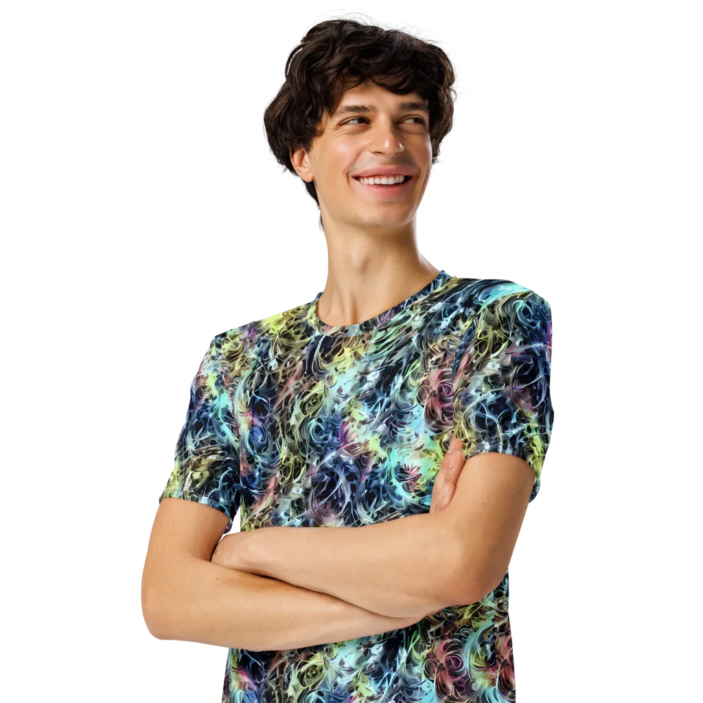 Chromatic Tempest on Men's Crew Neck T-Shirt — Left Front
