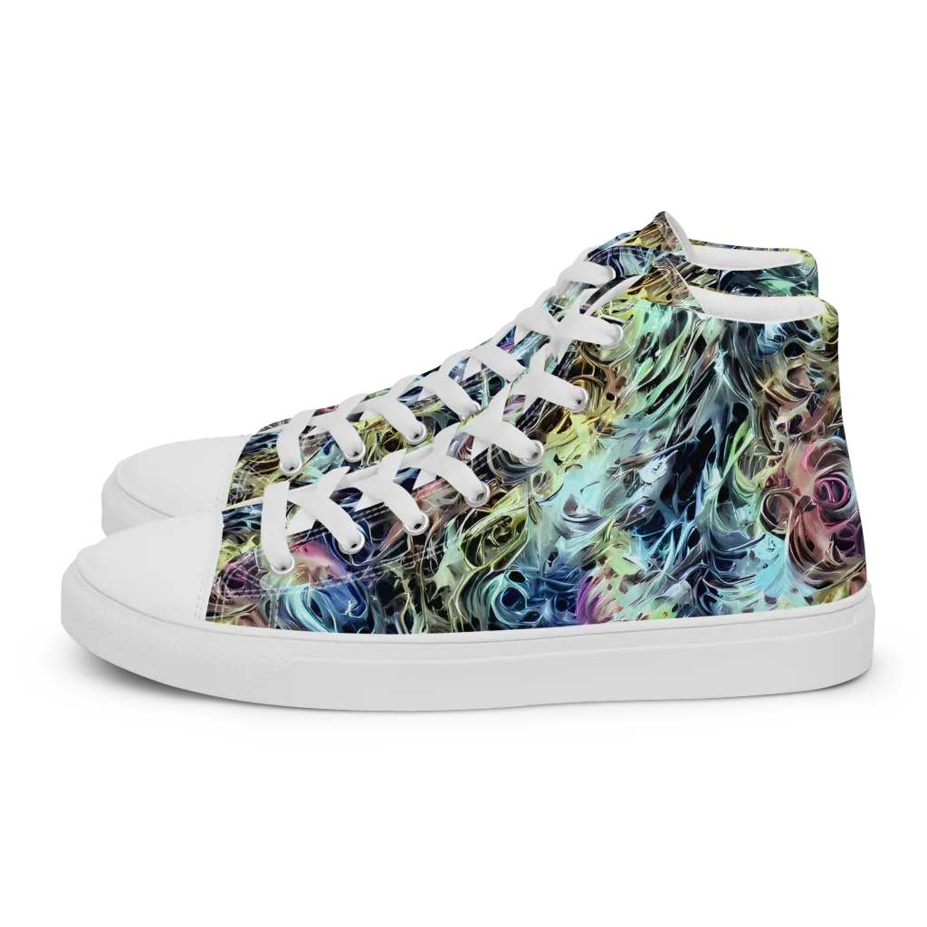 Chromatic Tempest on Men's High Top Canvas Shoes — Left