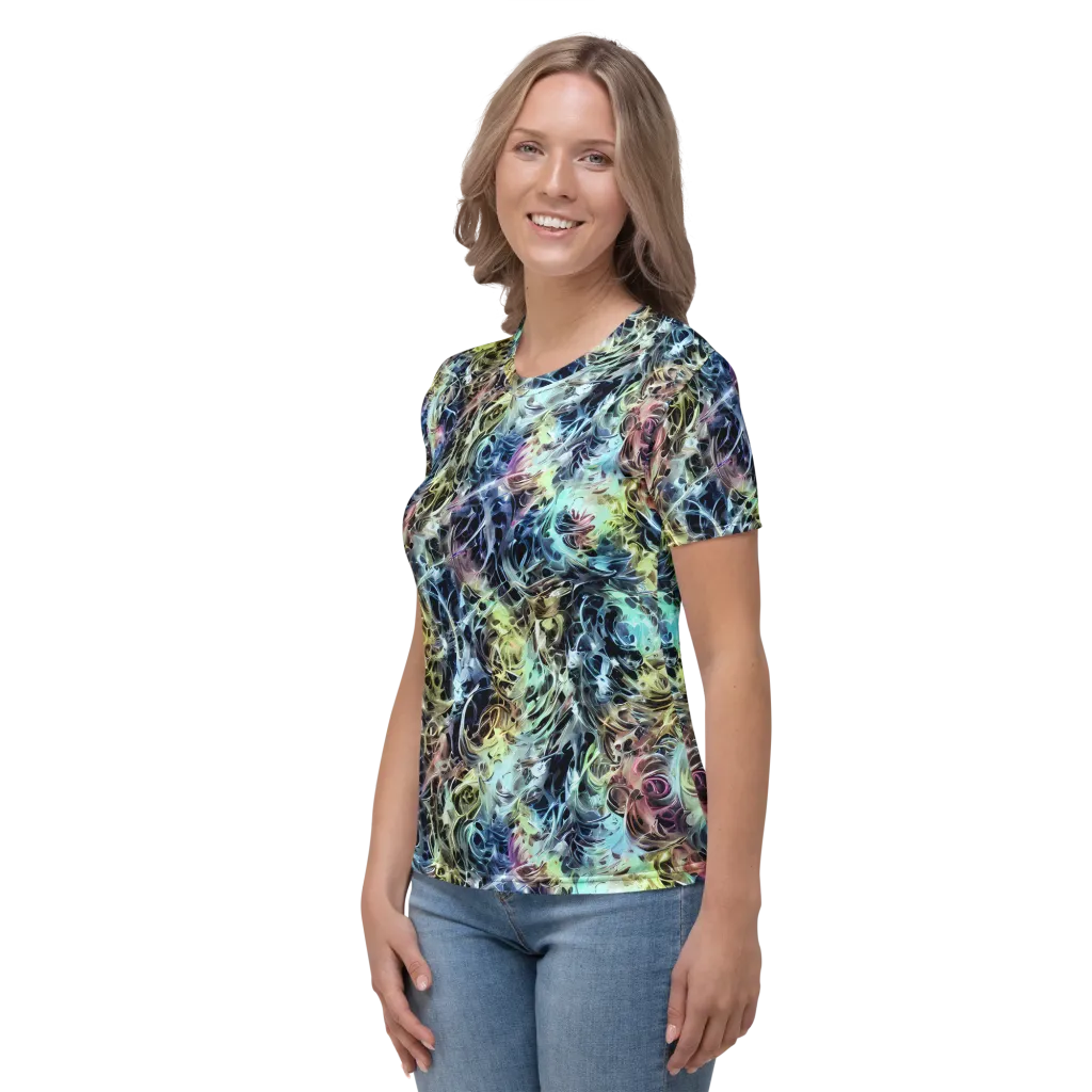 Chromatic Tempest on Women's Crew Neck T-Shirt — Left