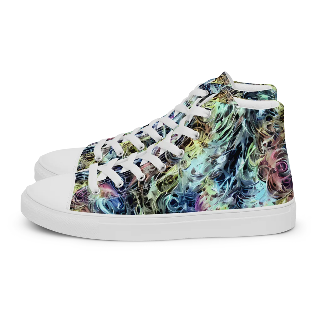 Chromatic Tempest on Women's High Top Canvas Shoes — Left