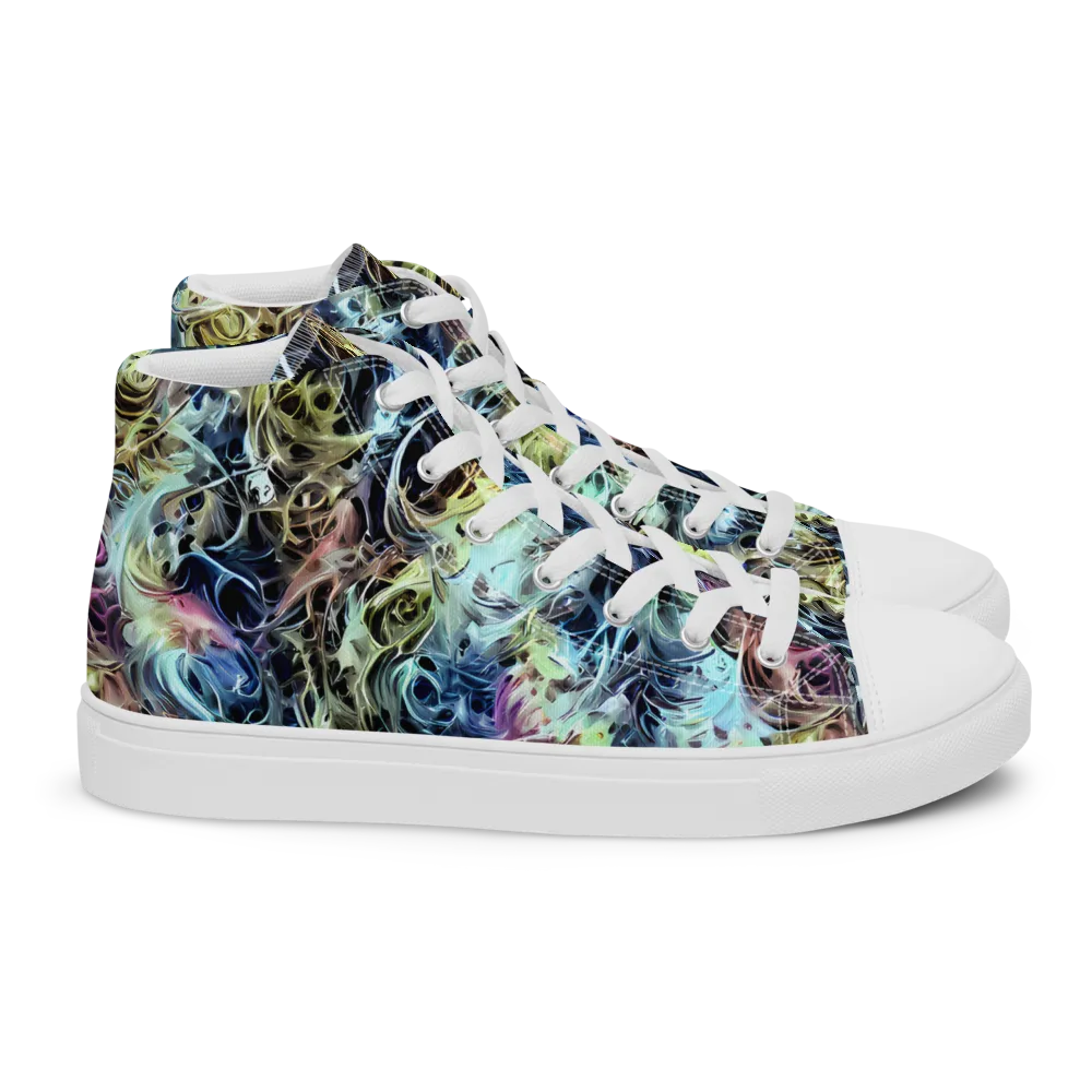 Chromatic Tempest on Women's High Top Canvas Shoes — Right