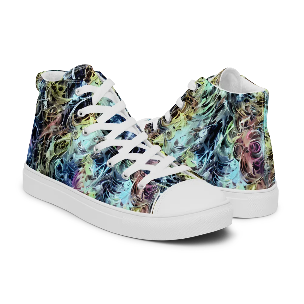 Chromatic Tempest on Women's High Top Canvas Shoes — Right