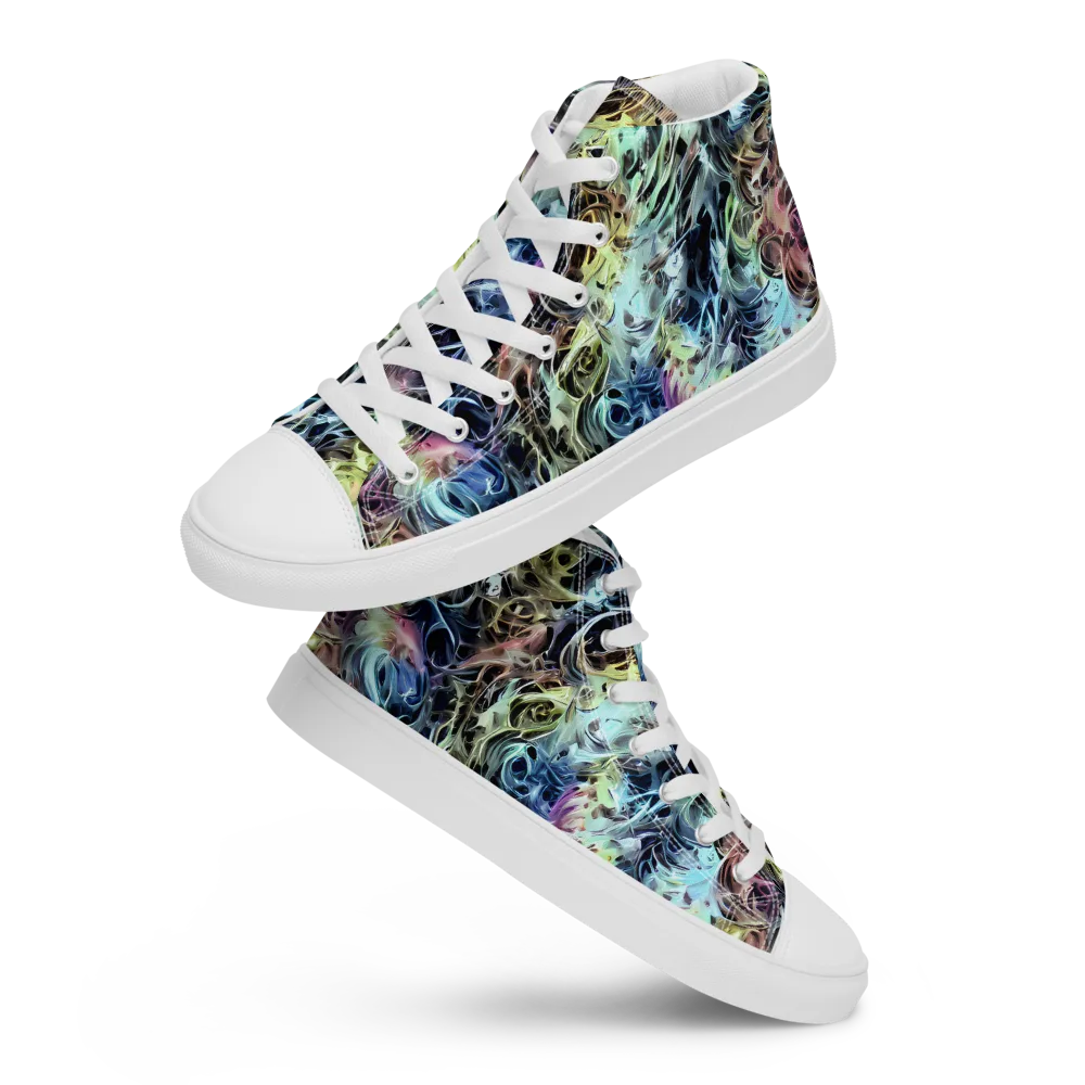 Chromatic Tempest on Women's High Top Canvas Shoes — Front