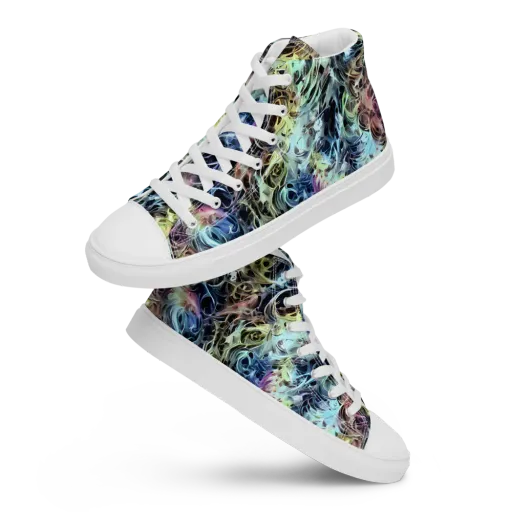 Chromatic Tempest on a Women's High Top Canvas Shoes