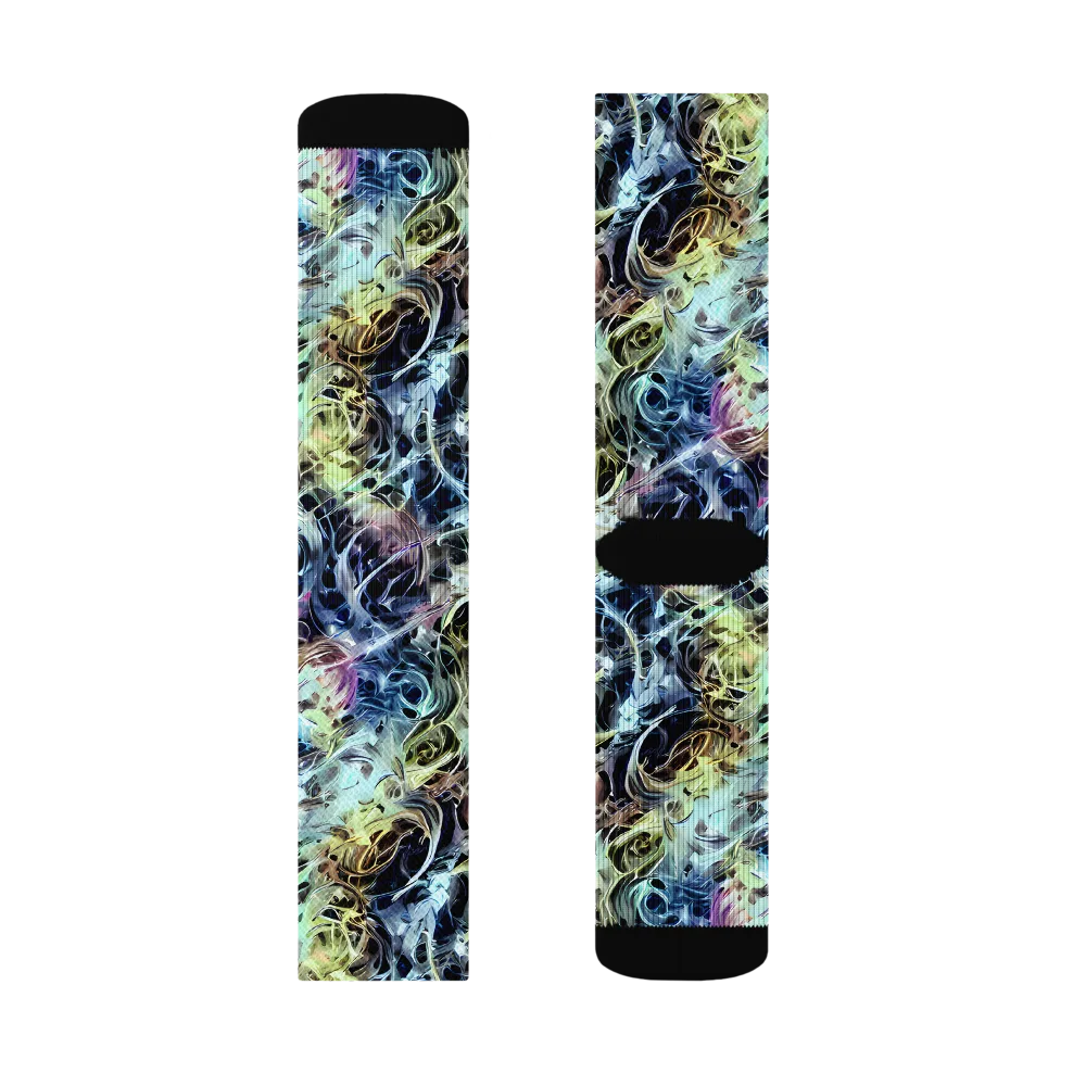 Chromatic Tempest on Socks — Right Sock