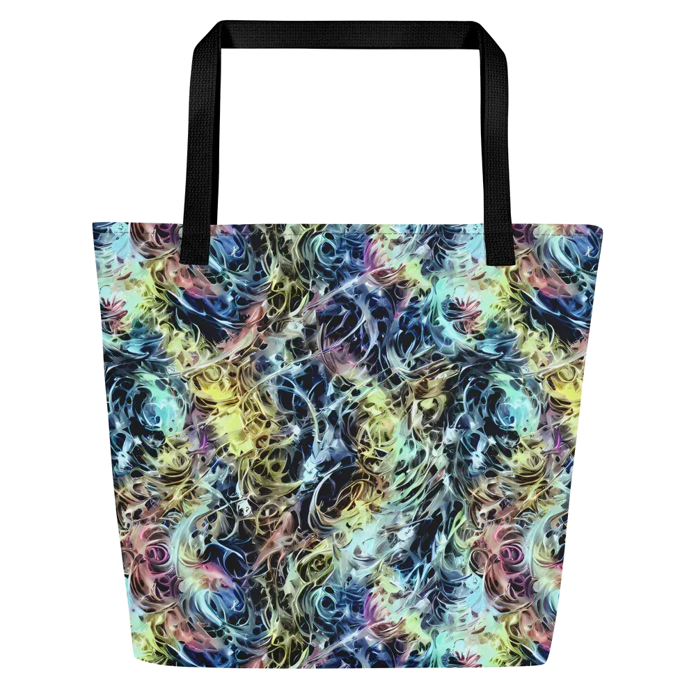 Chromatic Tempest on Large Tote Bag W/ Pocket — Front