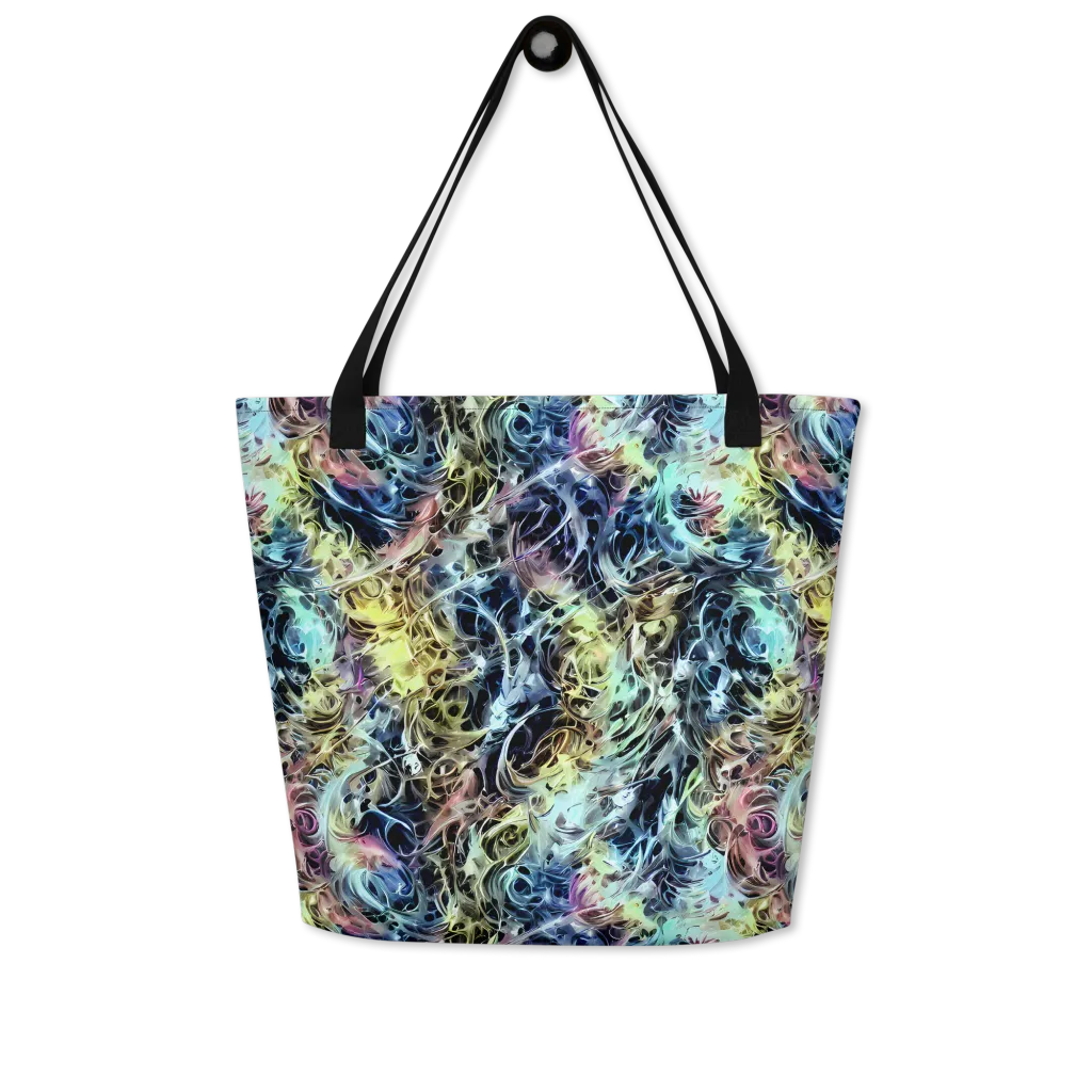 Chromatic Tempest on Large Tote Bag W/ Pocket — Front